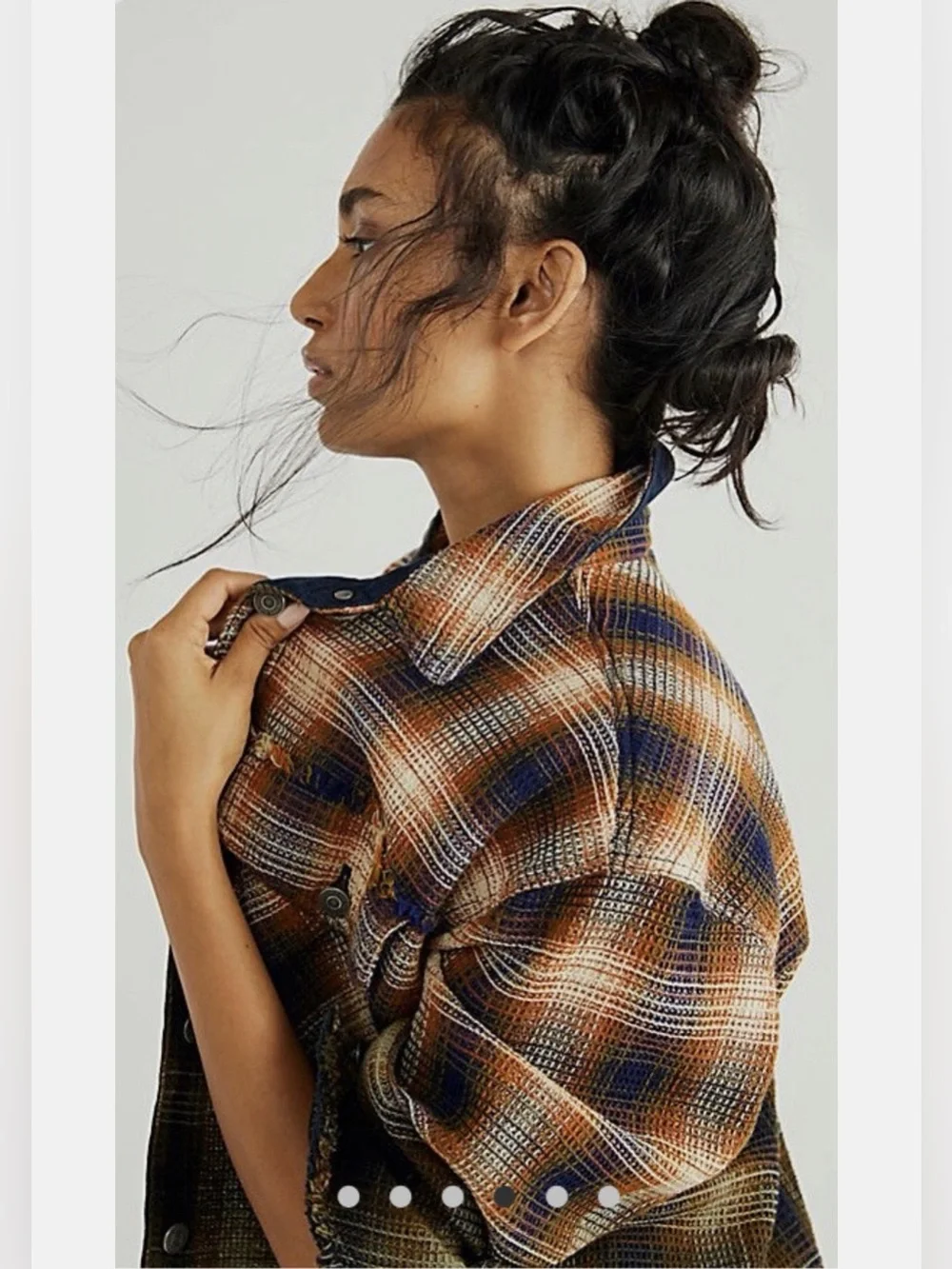 Free people Anneli Plaid Shirt Jacket